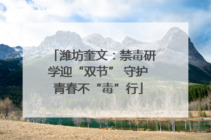 潍坊奎文：禁毒研学迎“双节” 守护青春不“毒”行