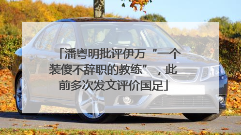 潘粤明批评伊万“一个装傻不辞职的教练”，此前多次发文评价国足