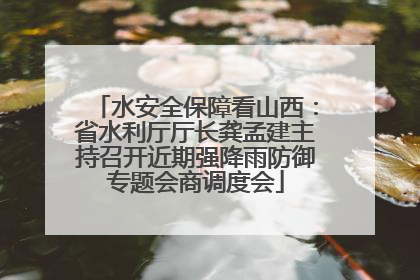水安全保障看山西：省水利厅厅长龚孟建主持召开近期强降雨防御专题会商调度会