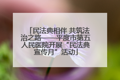 民法典相伴 共筑法治之路——平度市第五人民医院开展“民法典宣传月”活动