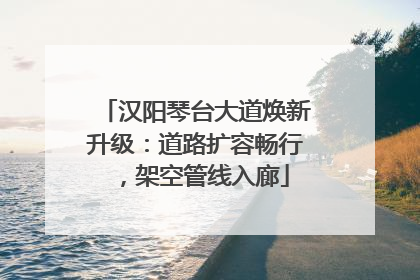 汉阳琴台大道焕新升级：道路扩容畅行，架空管线入廊
