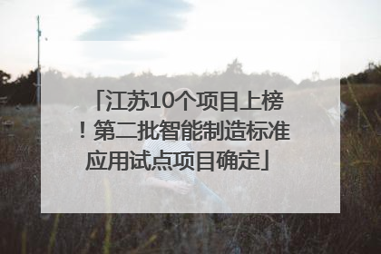 江苏10个项目上榜！第二批智能制造标准应用试点项目确定