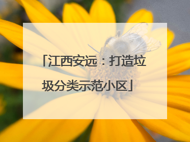 江西安远：打造垃圾分类示范小区