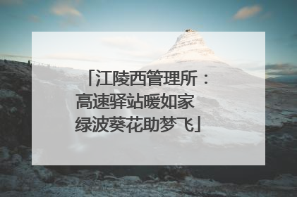 江陵西管理所：高速驿站暖如家 绿波葵花助梦飞