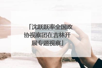 沈跃跃率全国政协视察团在吉林开展专题视察
