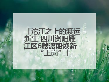 沱江之上的渡运新生 四川资阳雁江区6艘渡船焕新“上岗”