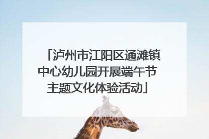 泸州市江阳区通滩镇中心幼儿园开展端午节主题文化体验活动