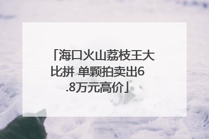 海口火山荔枝王大比拼 单颗拍卖出6.8万元高价