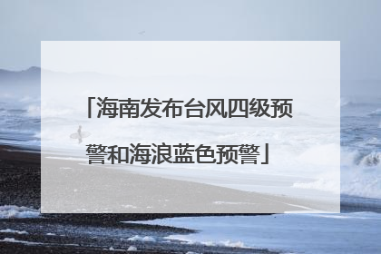 海南发布台风四级预警和海浪蓝色预警