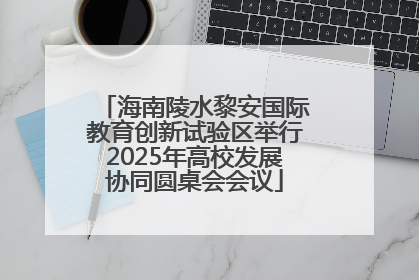 海南陵水黎安国际教育创新试验区举行2025年高校发展协同圆桌会会议