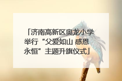 济南高新区奥龙小学举行“父爱如山 感恩永恒”主题升旗仪式