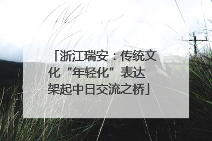 浙江瑞安：传统文化“年轻化”表达 架起中日交流之桥