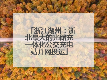 浙江湖州：浙北最大的光储充一体化公交充电站并网投运