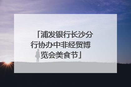 浦发银行长沙分行协办中非经贸博览会美食节