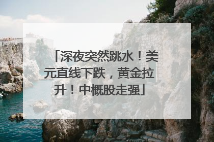 深夜突然跳水!美元直线下跌,黄金拉升!中概股走强