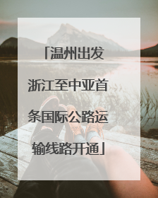 温州出发 浙江至中亚首条国际公路运输线路开通