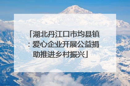 湖北丹江口市均县镇：爱心企业开展公益捐助推进乡村振兴