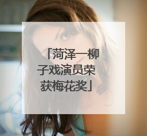菏泽一柳子戏演员荣获梅花奖
