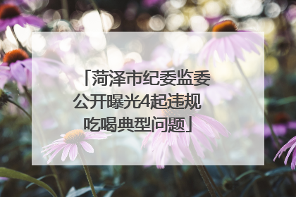 菏泽市纪委监委公开曝光4起违规吃喝典型问题