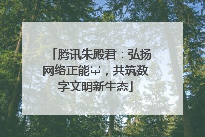 腾讯朱殿君：弘扬网络正能量，共筑数字文明新生态
