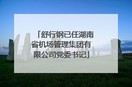 舒行钢已任湖南省机场管理集团有限公司党委书记