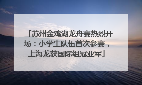 苏州金鸡湖龙舟赛热烈开场：小学生队伍首次参赛，上海龙获国际组冠亚军