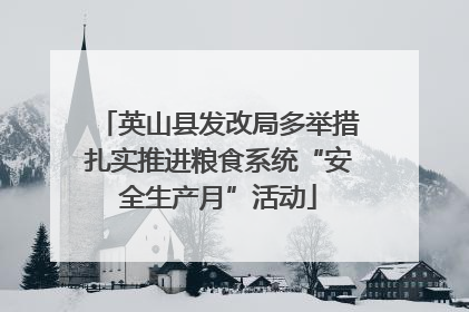 英山县发改局多举措扎实推进粮食系统“安全生产月”活动