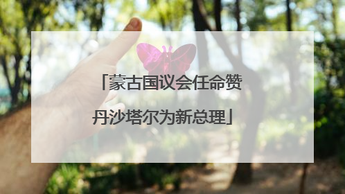 蒙古国议会任命赞丹沙塔尔为新总理