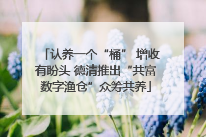 认养一个“桶” 增收有盼头 德清推出“共富数字渔仓”众筹共养