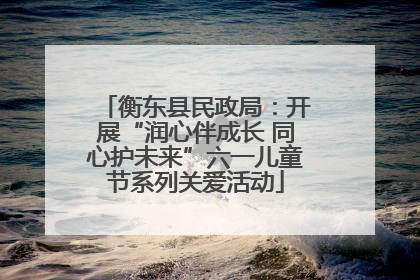 衡东县民政局：开展“润心伴成长 同心护未来”六一儿童节系列关爱活动