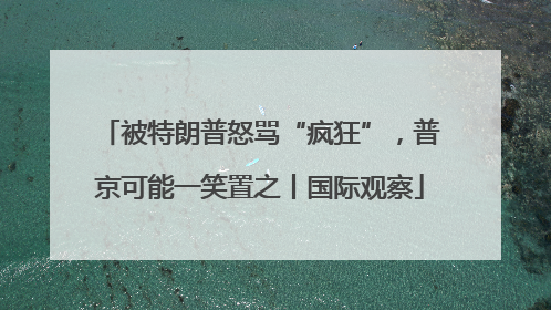 被特朗普怒骂“疯狂”，普京可能一笑置之丨国际观察