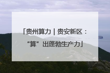 贵州算力｜贵安新区：“算”出蓬勃生产力