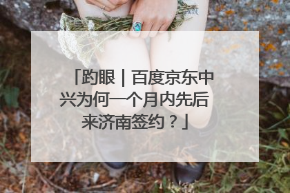 趵眼｜百度京东中兴为何一个月内先后来济南签约？