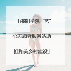 邵阳学院“艺”心志愿者服务站助推和美乡村建设