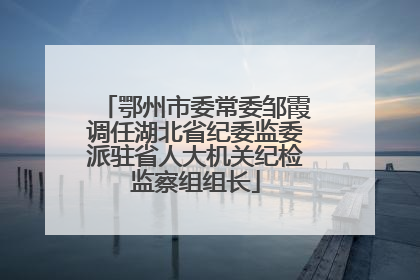 鄂州市委常委邹霞调任湖北省纪委监委派驻省人大机关纪检监察组组长