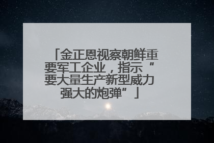 金正恩视察朝鲜重要军工企业，指示“要大量生产新型威力强大的炮弹”