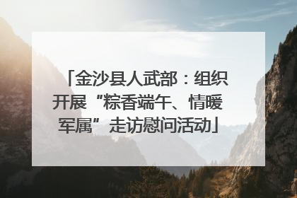 金沙县人武部：组织开展“粽香端午、情暖军属”走访慰问活动