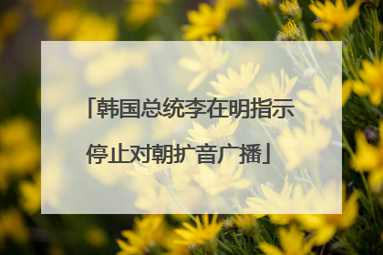 韩国总统李在明指示停止对朝扩音广播