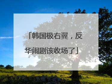韩国极右翼，反华闹剧该收场了