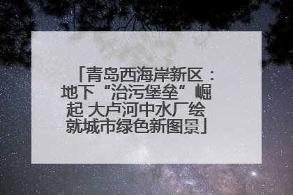 青岛西海岸新区：地下“治污堡垒”崛起 大卢河中水厂绘就城市绿色新图景