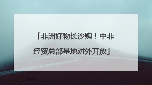 非洲好物长沙购！中非经贸总部基地对外开放