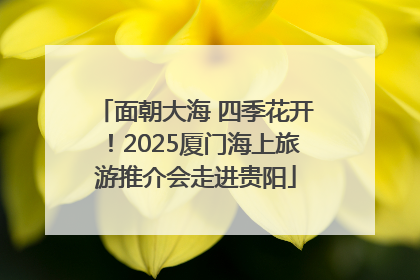面朝大海 四季花开！2025厦门海上旅游推介会走进贵阳