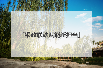 银政联动赋能新担当