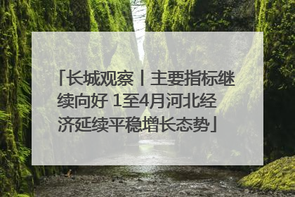 长城观察丨主要指标继续向好 1至4月河北经济延续平稳增长态势