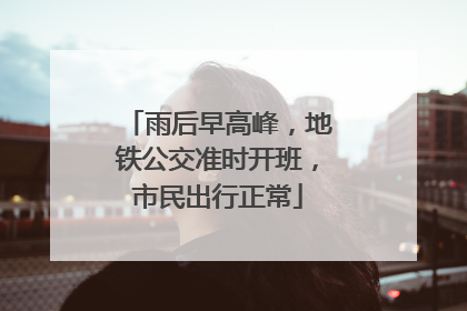 雨后早高峰，地铁公交准时开班，市民出行正常