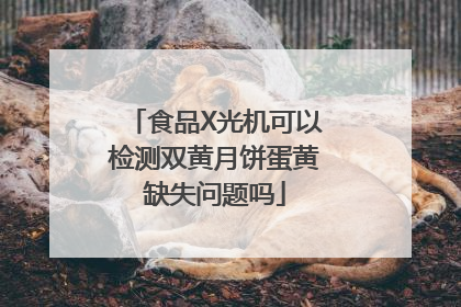 食品X光机可以检测双黄月饼蛋黄缺失问题吗