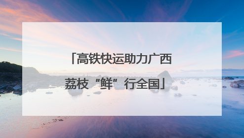 高铁快运助力广西荔枝“鲜”行全国