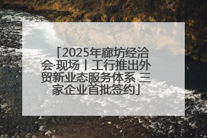 2025年廊坊经洽会·现场丨工行推出外贸新业态服务体系 三家企业首批签约