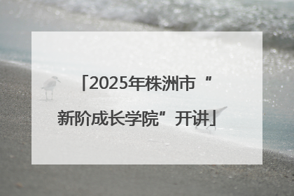 2025年株洲市“新阶成长学院”开讲