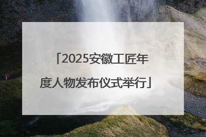 2025安徽工匠年度人物发布仪式举行